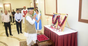 Governor pays tribute to Rajmata Jijau and Swami