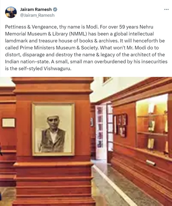 Nehru Memorial Museum and Library Renamed; 'Pettiness And Peeve', Cries  Congress